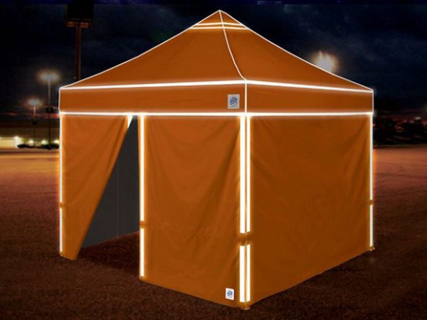 оранжева шатра E-Z UP Hi-Viz® 3x3м. с повишено КПД със страници