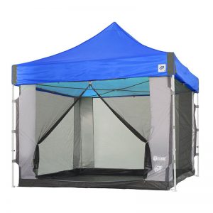 Скрийн куб за шатра с прави крака в комплект с тъмно синя шатра E-Z UP®