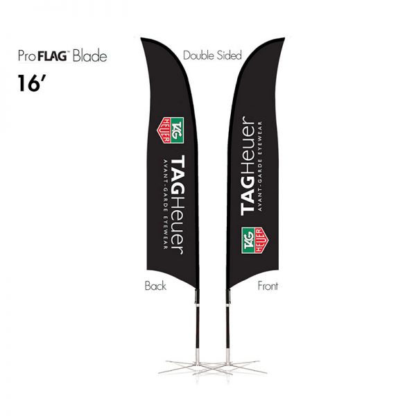 професионален рекламен флаг E-Z UP® Blade 5.0 метра