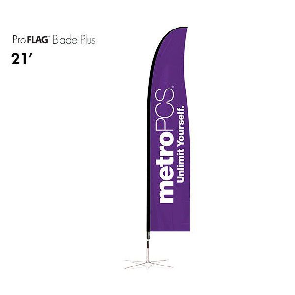 професионален рекламен флаг E-Z UP® Blade Plus 6.4 метра