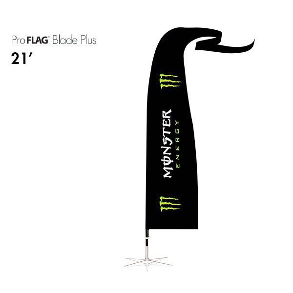 професионален рекламен флаг E-Z UP® Blade Plus Tail 6.4 метра