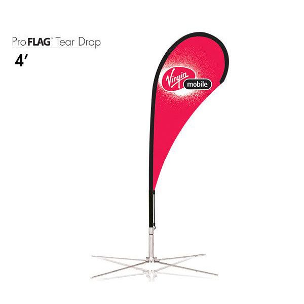 професионален рекламен флаг E-Z UP® Tear Drop 1.2 метра