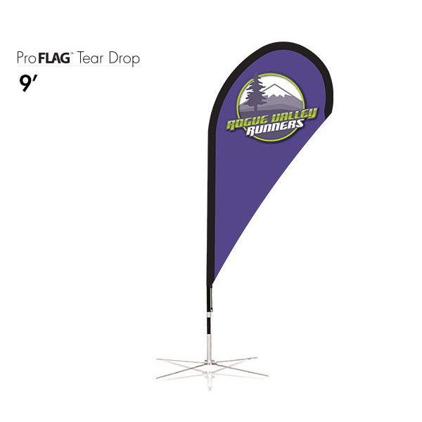 професионален рекламен флаг E-Z UP® Tear Drop 2.7 метра