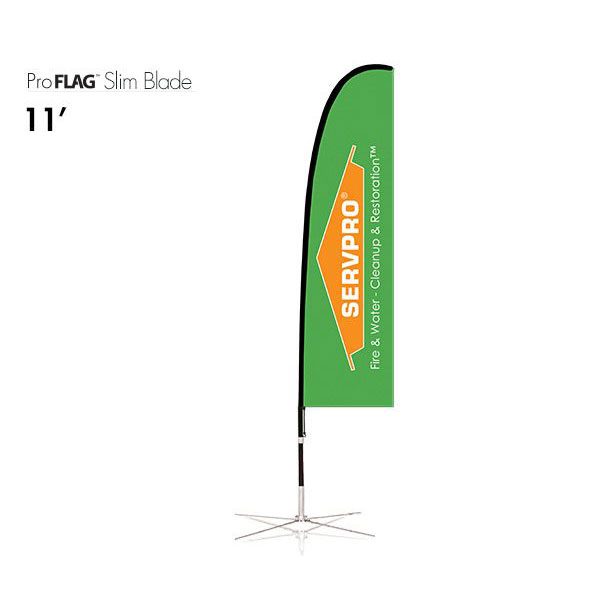 професионален рекламен флаг E-Z UP® Slim Blade 3.4 метра