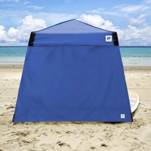 цяла страница за шатри за отдих E-Z UP®3м. с полегати крака - синя на плажа