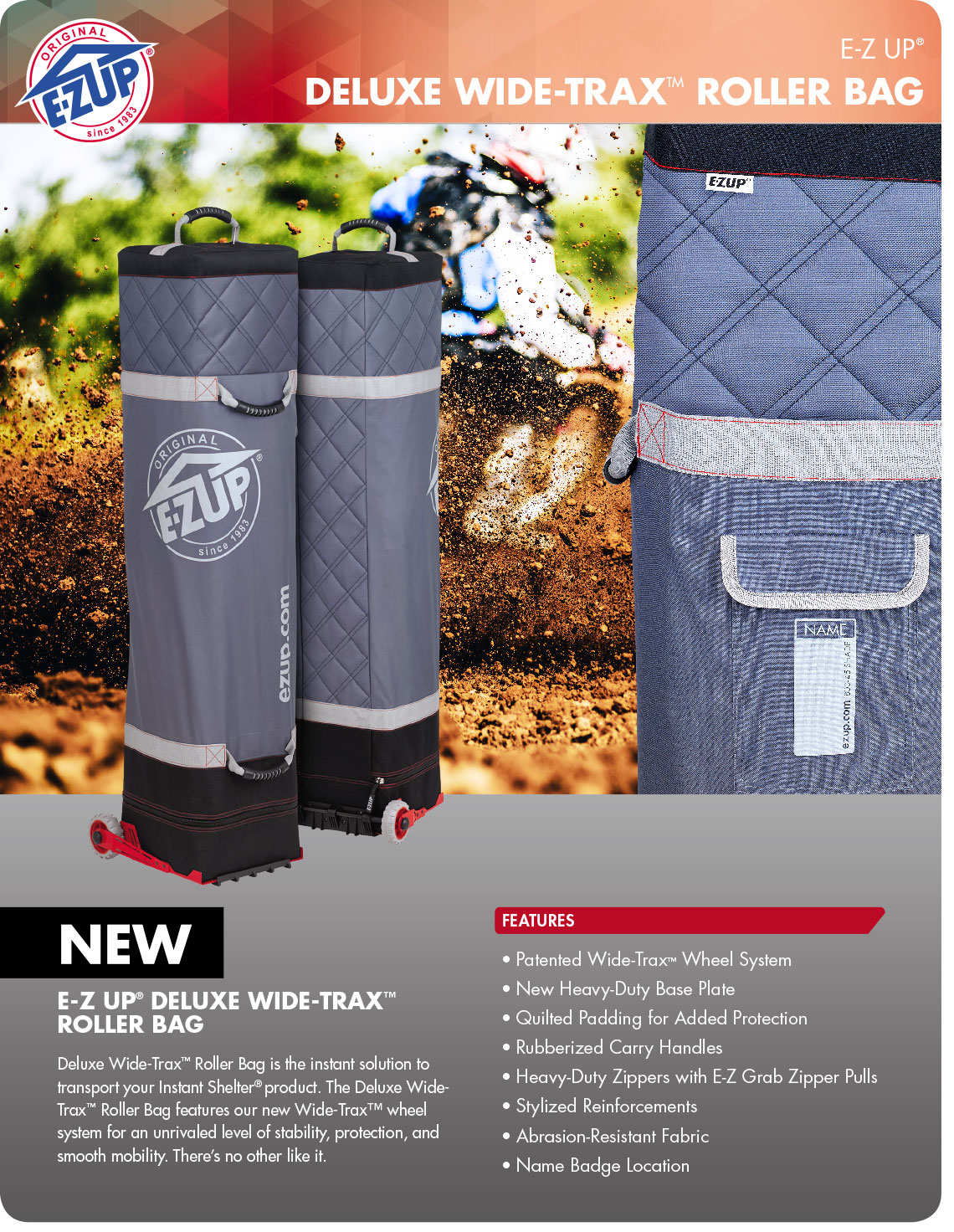 Чанти с колелца Deluxe за шатри E-Z UP - спецификации стр.1