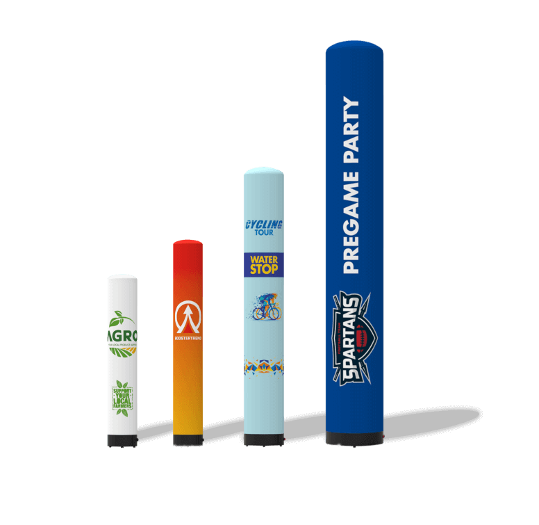 Aero Tube E-Z UP - надуваема рекламна колона с примерни дизайни за брандиране