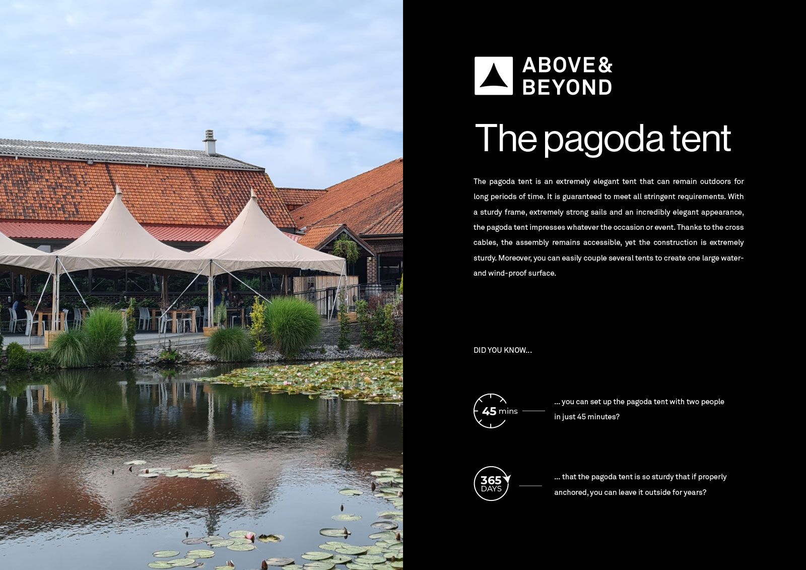 брошура на голяма шатра Above & Beyond Pagoda - страница 2